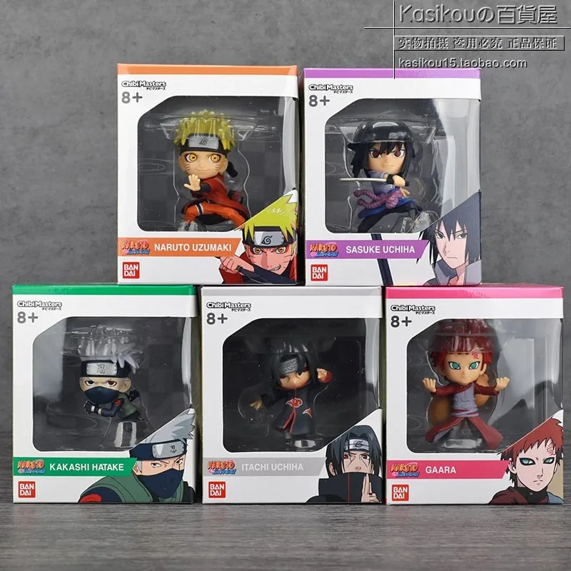 Bandai resnično Naruto CHIBI MASTERS Q različico ročno izdelane Kakashi Sasuke Itachi anime PVC slika toy model dekoracijo otrok g